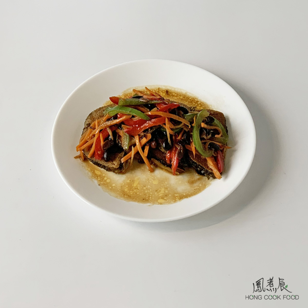 vegetarian-fermented black bean stirfry fish